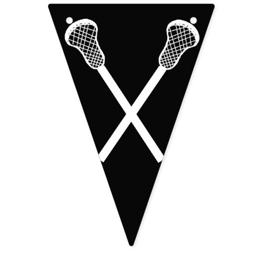 Lacrosse Team Zwart Vlaggetjes (Eerste vlag)
