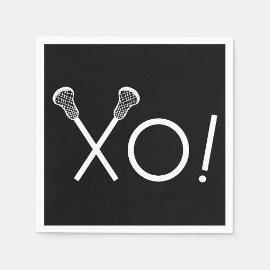 Lacrosse Teamfeest Evenement Servet (Voorkant)