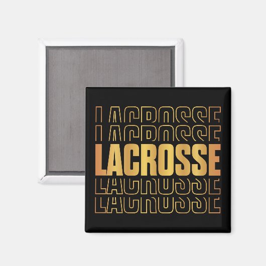 Lacrosse tekst magneet (Voorkant / Achterkant)