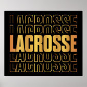 Lacrosse tekst Poster (Voorkant)