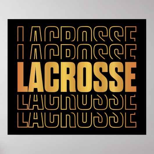 Lacrosse tekst Poster (Voorkant)