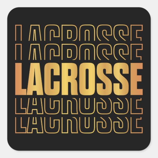 Lacrosse tekst Stickers (Voorkant)