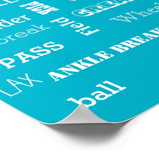 Lacrosse Terminology Poster (Hoek)