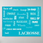 Lacrosse Terminology Poster (Voorkant)