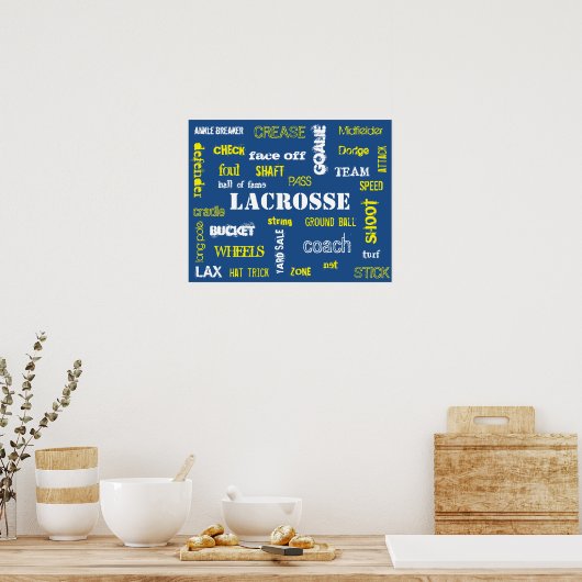 Lacrosse Terminology Poster! Poster (Keuken)