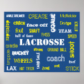 Lacrosse Terminology Poster! Poster (Voorkant)