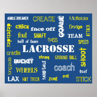 Lacrosse Terminology Poster! Poster