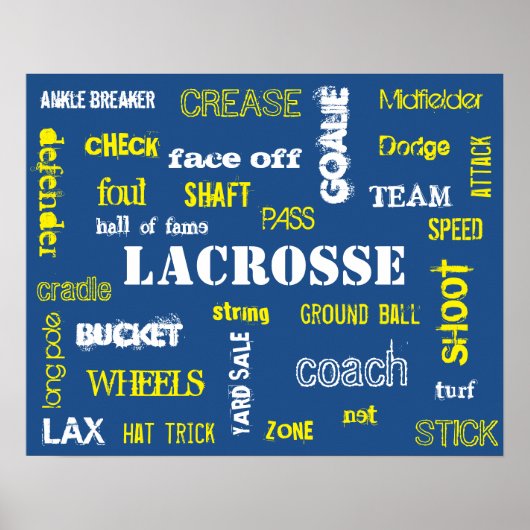 Lacrosse Terminology Poster! Poster (Voorkant)