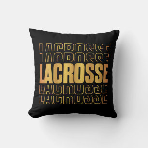 Lacrosse Text Throw Pillow Kussen