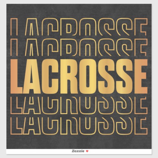 Lacrosse Text Vinyl Sticker (Vel)