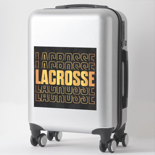 Lacrosse Text Vinyl Sticker (Koffer)
