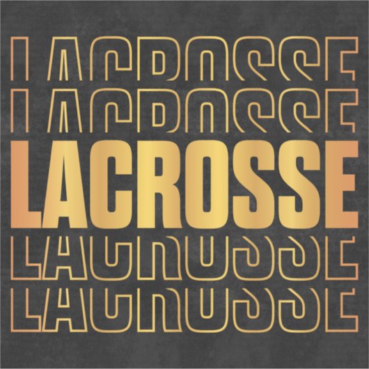Lacrosse Text Vinyl Sticker (Voorkant)