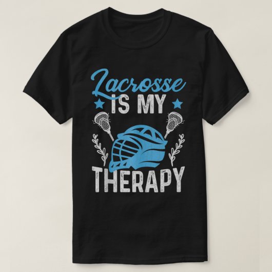 Lacrosse therapie is grappige sportspeler Lover Co T-shirt (Design voorkant)