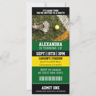 Lacrosse Ticket Verjaardag Kaart