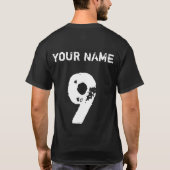 Lacrosse Typografie Name & Number Shirsey T-shirt (Achterkant)