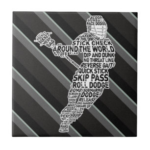 Lacrosse Typografiespeler Tegeltje