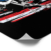 Lacrosse US American Flag Lax trekt Helmet 4th Poster (Hoek)