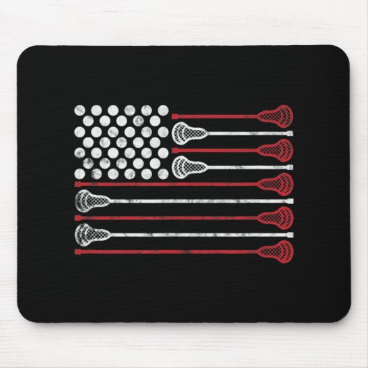 Lacrosse USA Flag Lax Muismat (Voorkant)