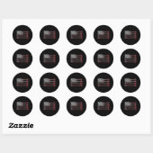 Lacrosse USA Flag Lax Ronde Sticker (Vel)