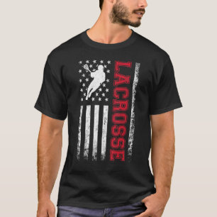 Lacrosse Usa Vlag Lax   Mannen Vrouwen Jongens Mei T-shirt