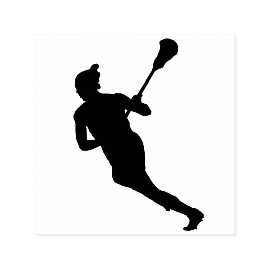 Lacrosse van de vrouw zelfinktende stempel (Design)