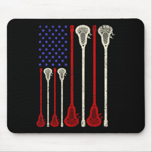 Lacrosse Verenigde Staten Amerikaanse vlag Lax Sti Muismat