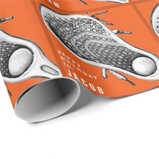 Lacrosse Verjaardagscadeau Inpakpapier (Rol Hoek)