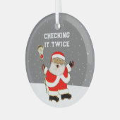 Lacrosse-verzamelobject Glas Ornament (Voorkant links)