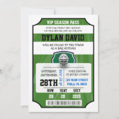 LACROSSE VIP TICKET Bar Bat Mitzvah Uitnodiging (Voorkant)