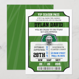 LACROSSE VIP TICKET Bar/Bat Mitzvah Uitnodiging