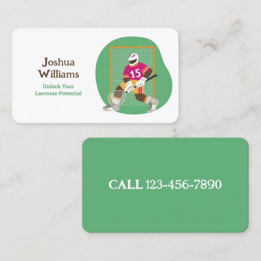 Lacrosse Visitekaartje (Voorkant / Achterkant)