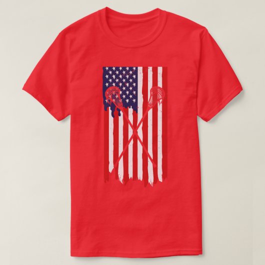 lacrosse vlag t-shirt (Design voorkant)