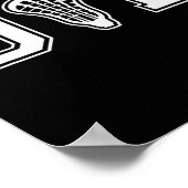 Lacrosse voor papa met Lax Stick Head Gift Poster (Hoek)