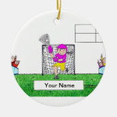 LaCrosse - Vrouw Keramisch Ornament (Voorkant)