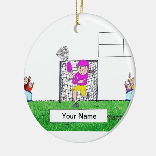 LaCrosse - Vrouw Keramisch Ornament (Links)