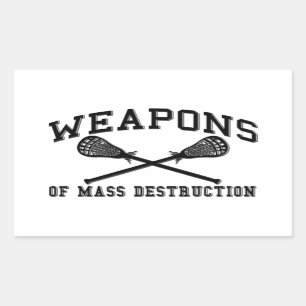 Lacrosse wapens voor massavernietigingswapens rechthoekige sticker