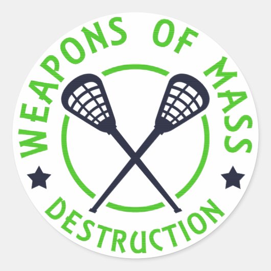 Lacrosse wapens voor vernietiging sticker (Voorkant)