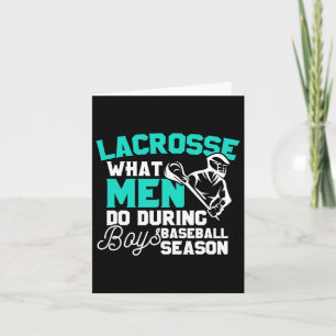 Lacrosse Wat Mannen Doen Tijdens Jongens Baseball Kaart