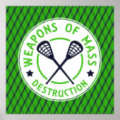 Lacrosse Weapons of Destruction Poster Print (Voorkant)