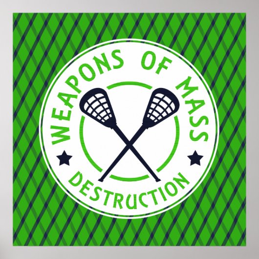 Lacrosse Weapons of Destruction Poster Print (Voorkant)