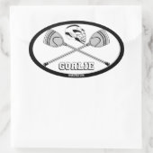 Lacrosse witte goalie sticks met GOALIE Ovale Sticker (Tas)
