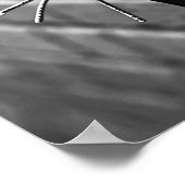 Lacrosse zwart-wit bakstenen muur foto poster (Hoek)