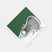 Lacrossefeest groen servet (Hoek)