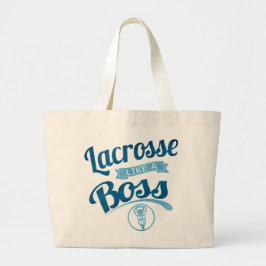 lacrossen als een baas grote tote bag