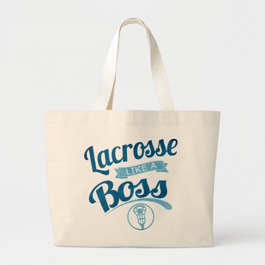 lacrossen als een baas grote tote bag (Voorkant)