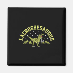 Lacrossesaurus Lacrosse Speler Lax Liefhebber Spor Magneet