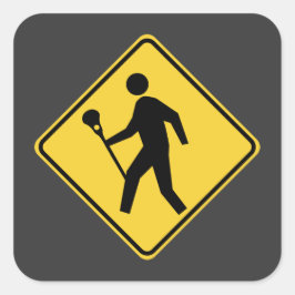 Lacrossing Vierkante Sticker