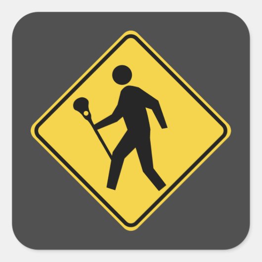 Lacrossing Vierkante Sticker (Voorkant)