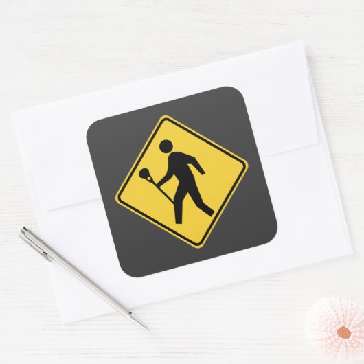 Lacrossing Vierkante Sticker (Envelop)