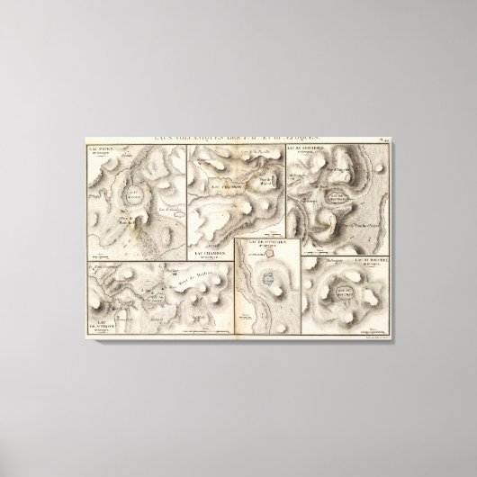 Lacs vulcaniques canvas afdruk (Voorkant)